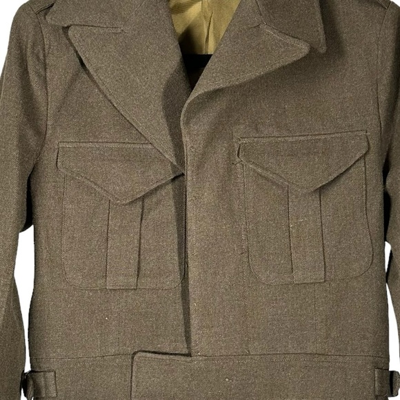 1950s Miller Gabbe Limited Medium Women's Military Jacket Vintage 50s Army Wool - Picture 15 of 15